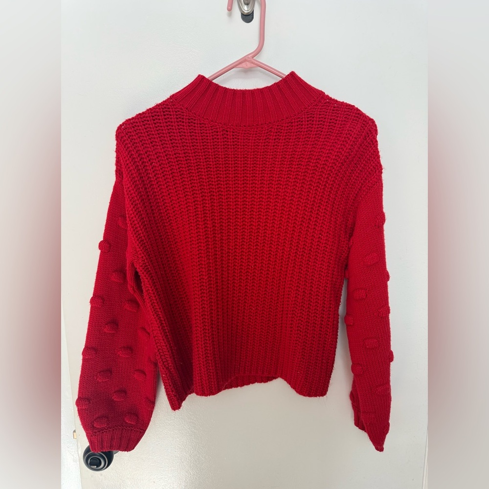Jessica Simpson Vibrant Red Cowl Neck Sweater